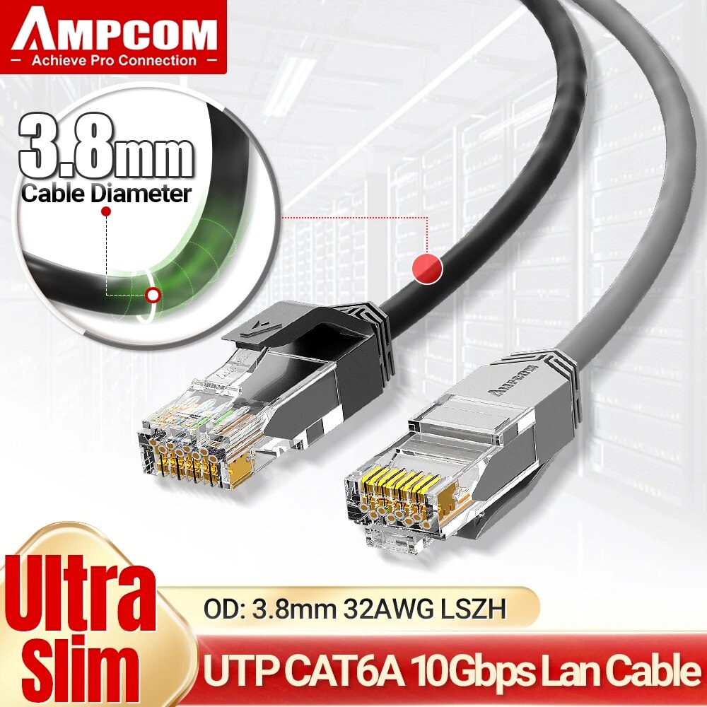 AMPCOM Ultra Slim Cat6a Networ - Rj45 Jack recension och pris