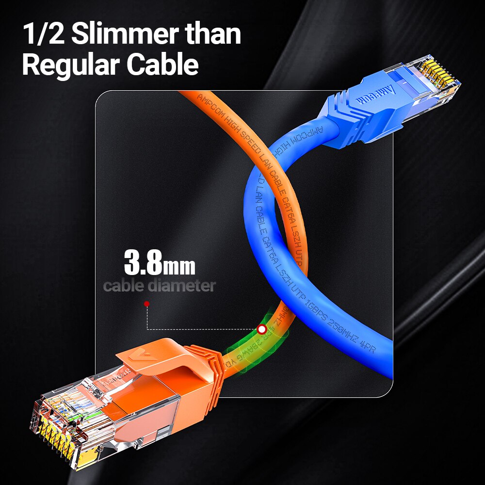 AMPCOM Ultra Slim Cat6a Networ - Rj45 Jack recension och pris