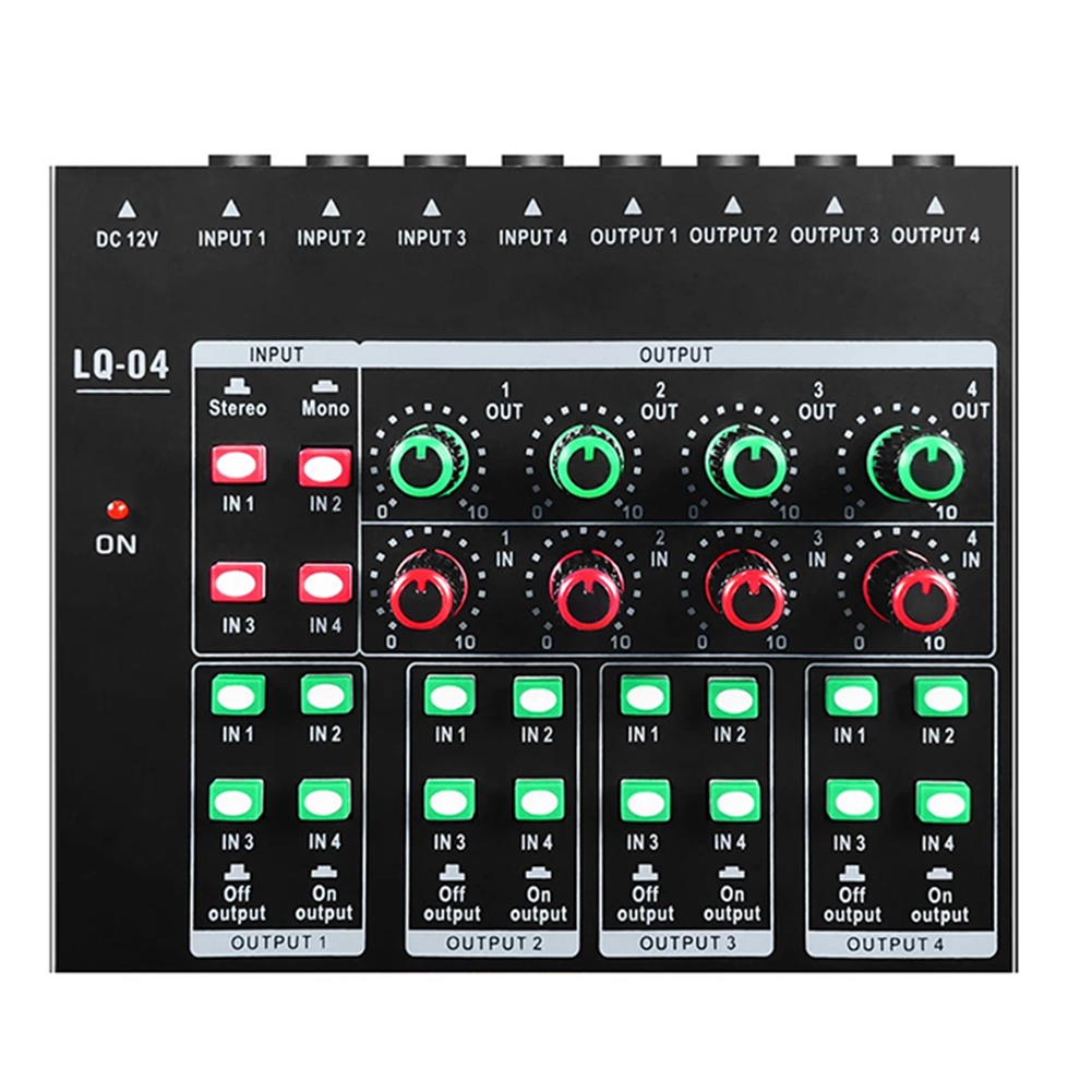 (MEOF] -LQ04 4-Channel Mixer 4 - Headphone Amplifier recension och pris