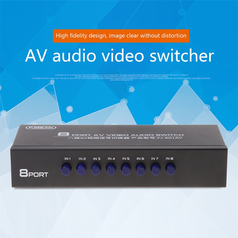 8-Way AV Switch RCA Switcher 8 - Speaker Enclosure recension och pris