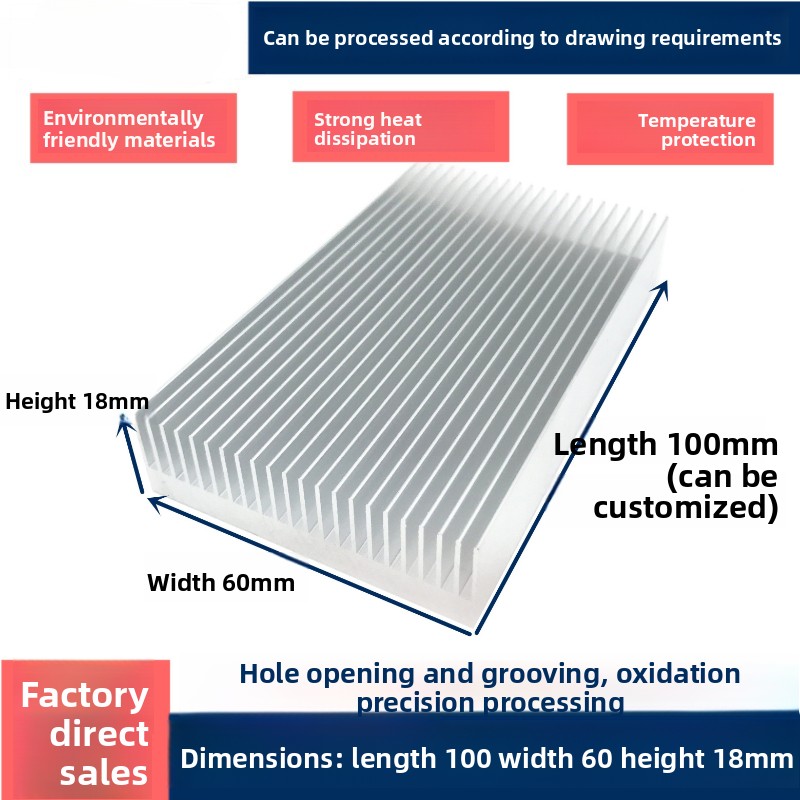 Custom 60×18×100mm Aluminum Pr - Heatsink Aluminum recension och pris
