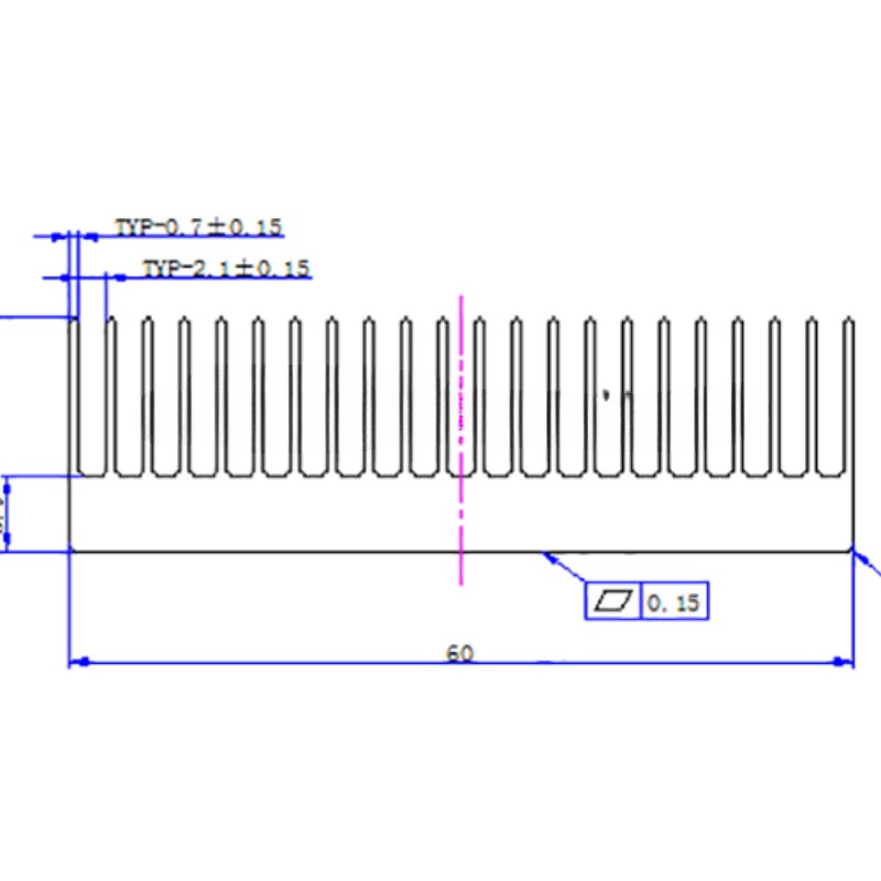 Custom 60×18×100mm Aluminum Pr - Heatsink Aluminum recension och pris