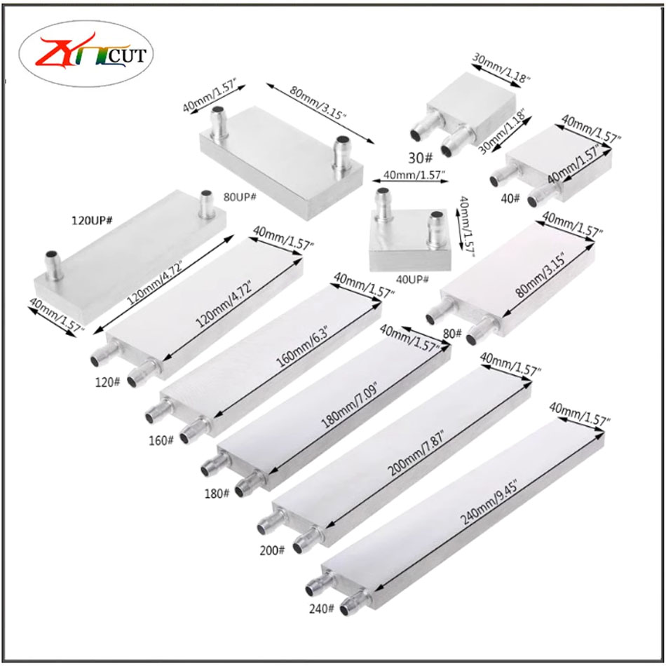 40 80mm CPU Aluminum water-coo - Heatsink Aluminum recension och pris