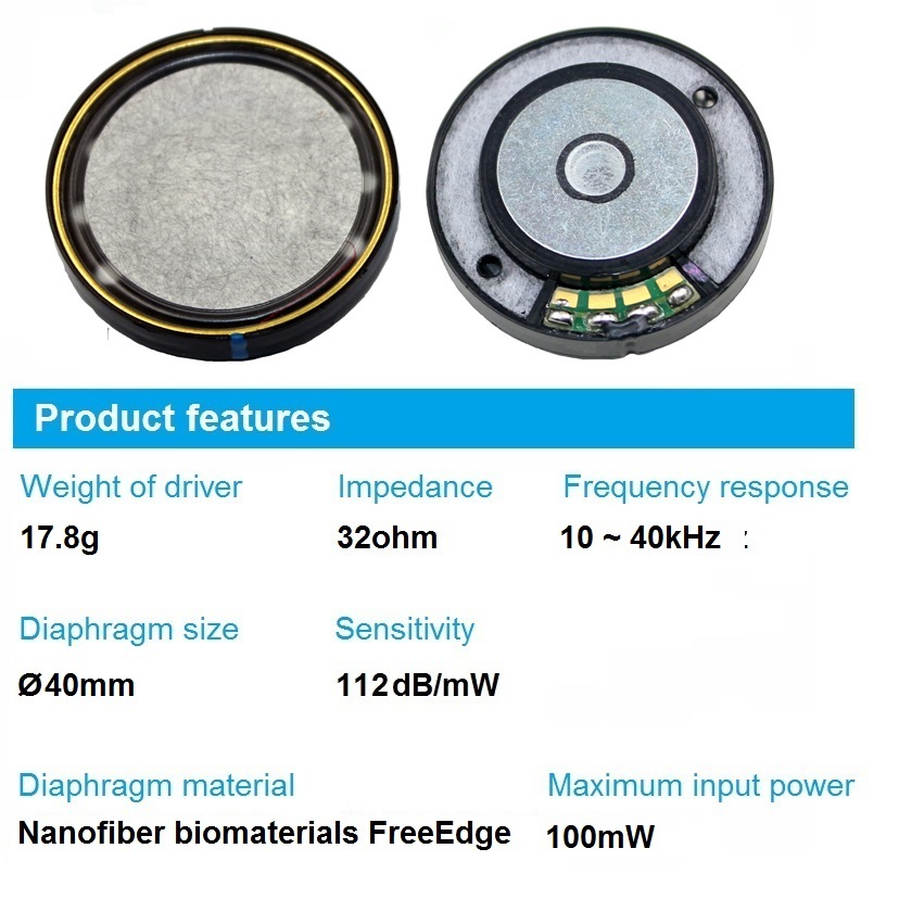 Hifi full range unit 40mm head - Diy Headphone recension och pris