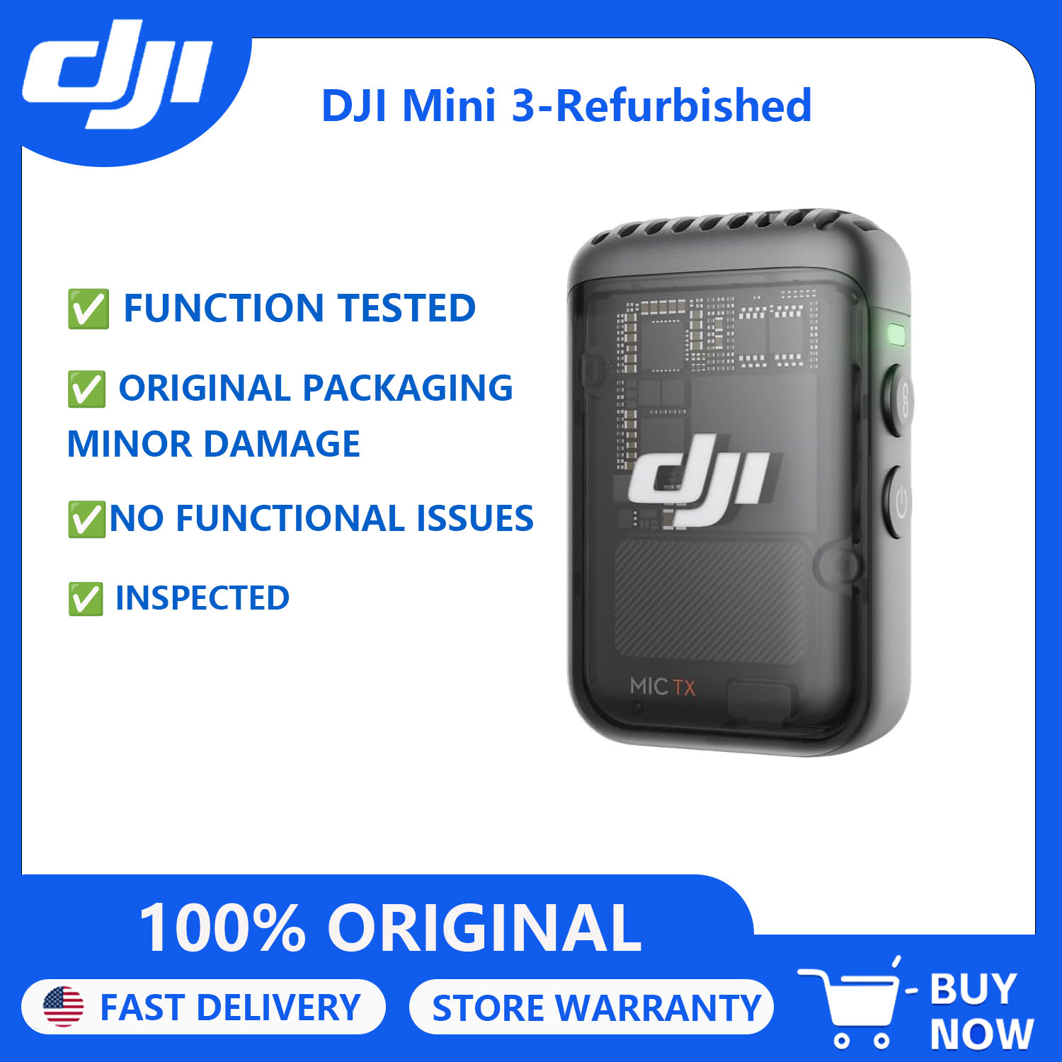 Refurbished DJI Mic 2 Transmit - Microphone Capsule recension och pris