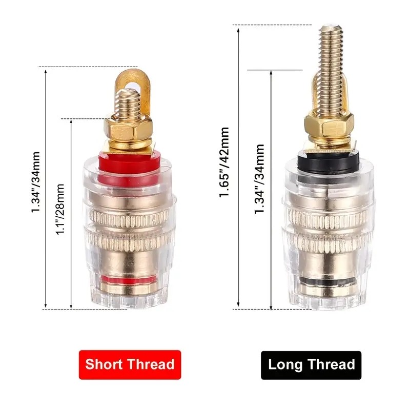 2/4Pcs 4mm Banana Socket Gold- - Banana Plug recension och pris