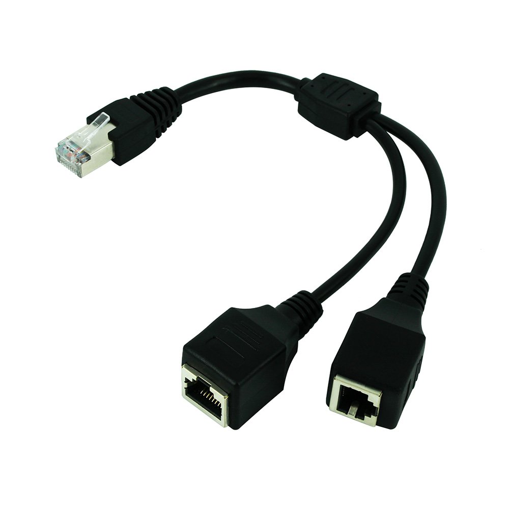 RJ45 1 Male to 2 Female LAN Ca - Rj45 Jack recension och pris