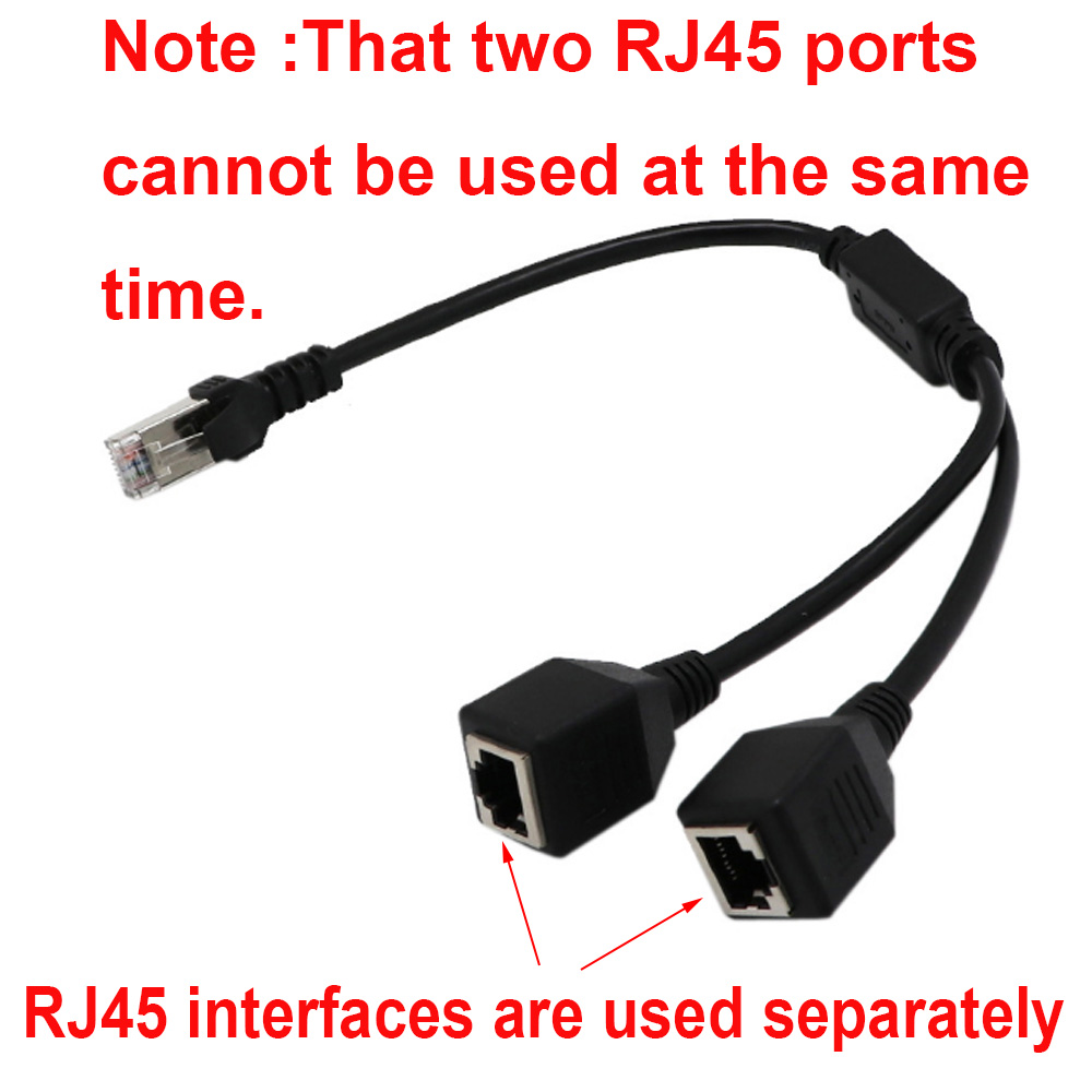 RJ45 1 Male to 2 Female LAN Ca - Rj45 Jack recension och pris