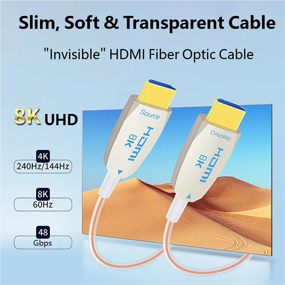 Ultra Thin 8K HDMI 2.1 Fiber O - Mdi Cable recension och pris