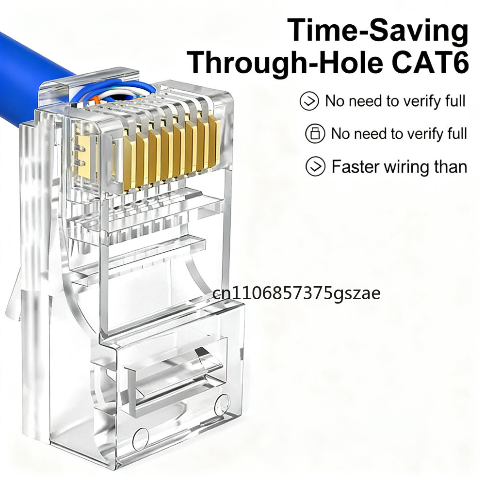 10/50/100PCS CAT6 Through-Hole - Rj45 Jack recension och pris