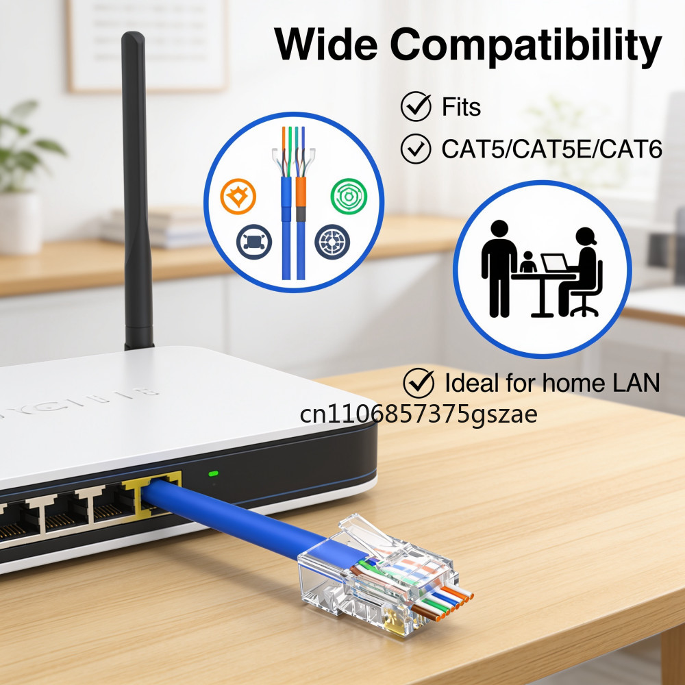 10/50/100PCS CAT6 Through-Hole - Rj45 Jack recension och pris