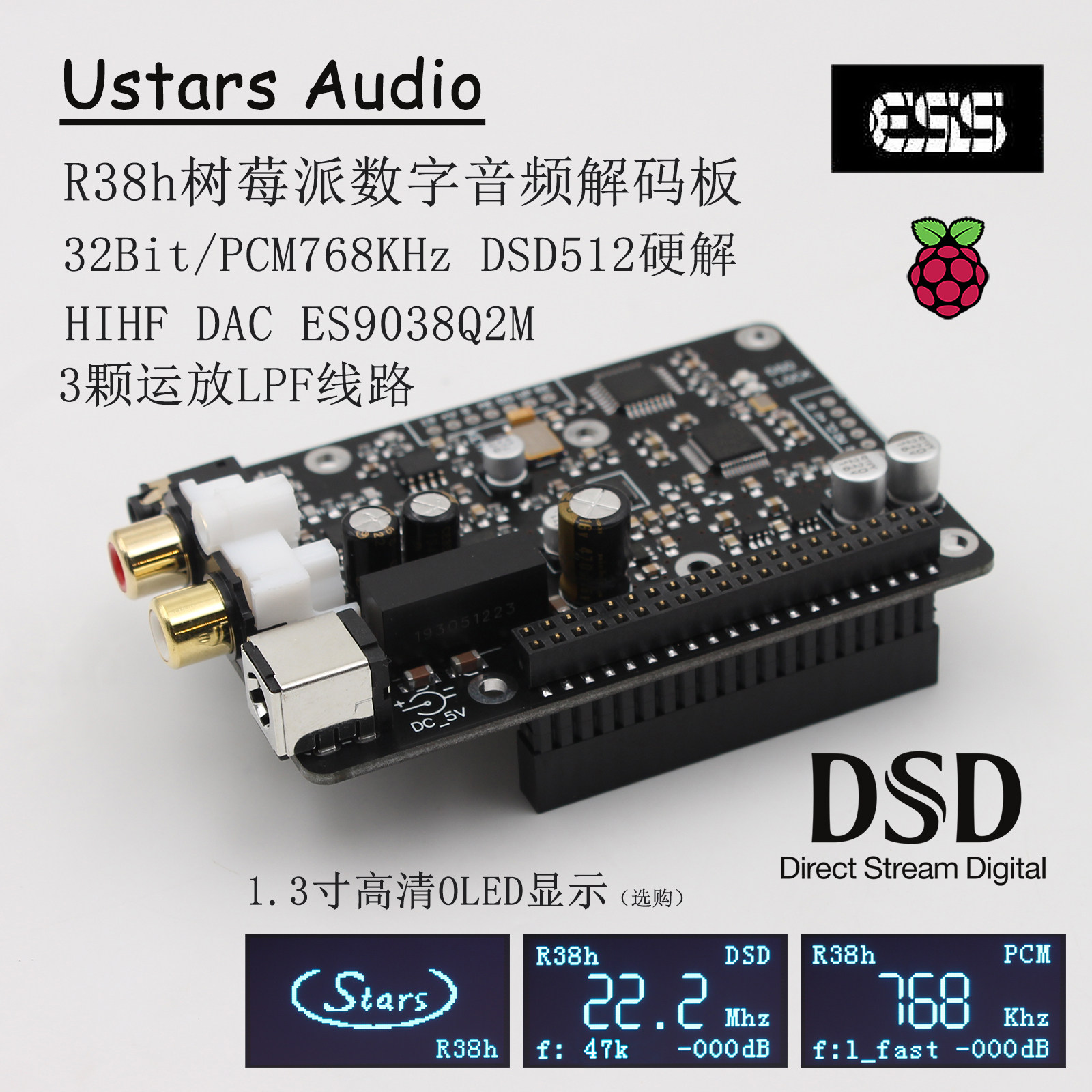R38h Raspberry Pi, Expansion B - Dac Board recension och pris