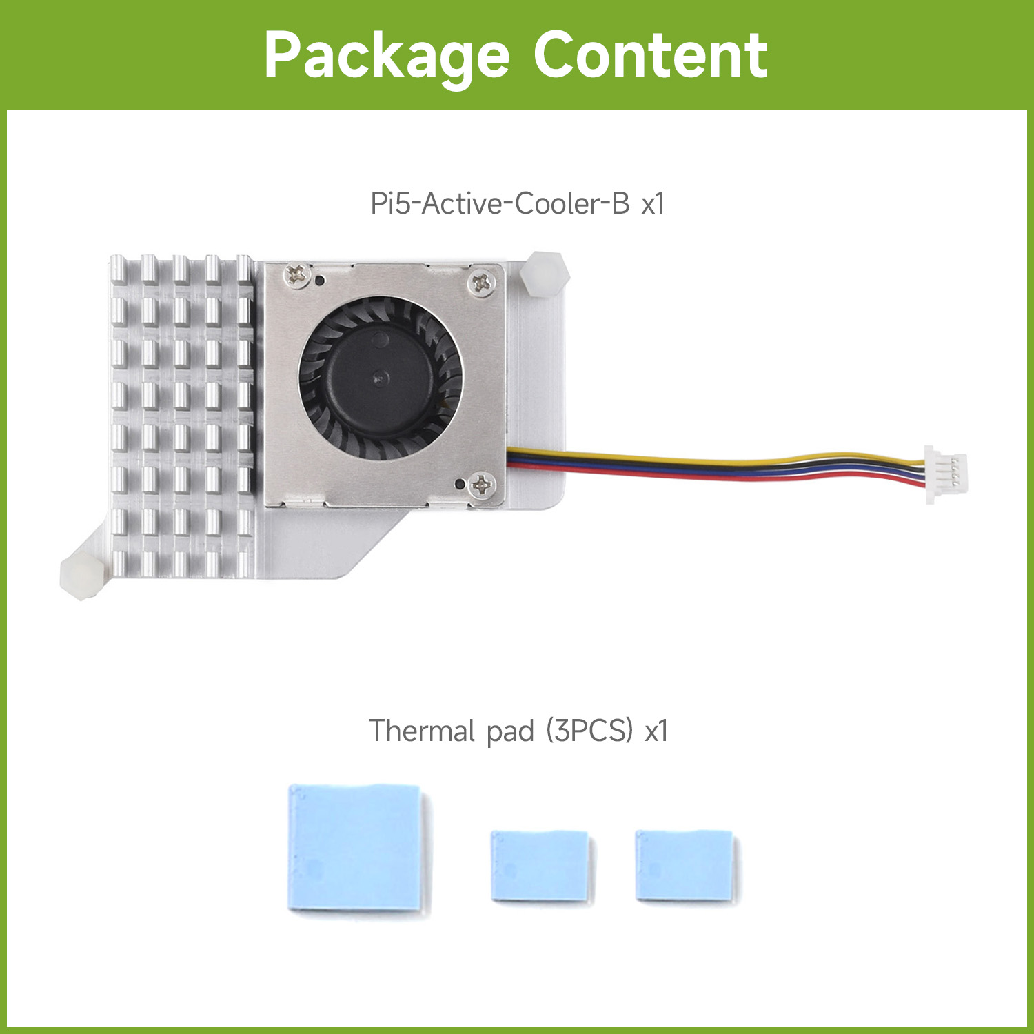 Waveshare Active Cooler (B) fo - Heatsink Aluminum recension och pris